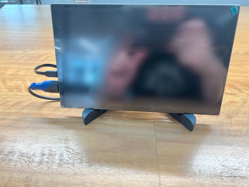 Image showing the screen sitting on the stand