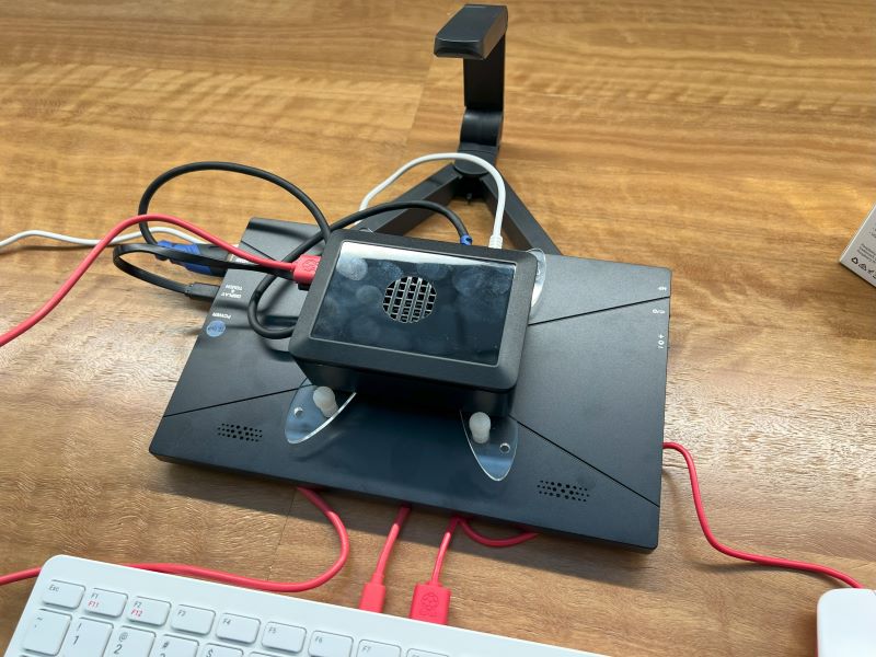 Image showing the power supply connected to the Pi